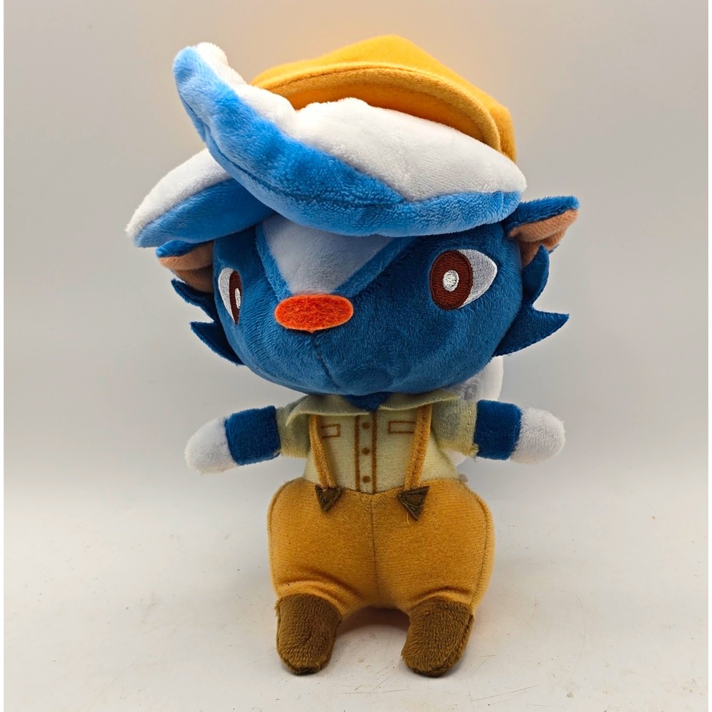 Pokémon Hisuian Zorua Plush Doll Blue/White/Tan Fox with Hat, Washable